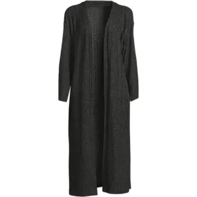 Cardigan Long Ultra Doux Côtelé, Femme Stature Standard
