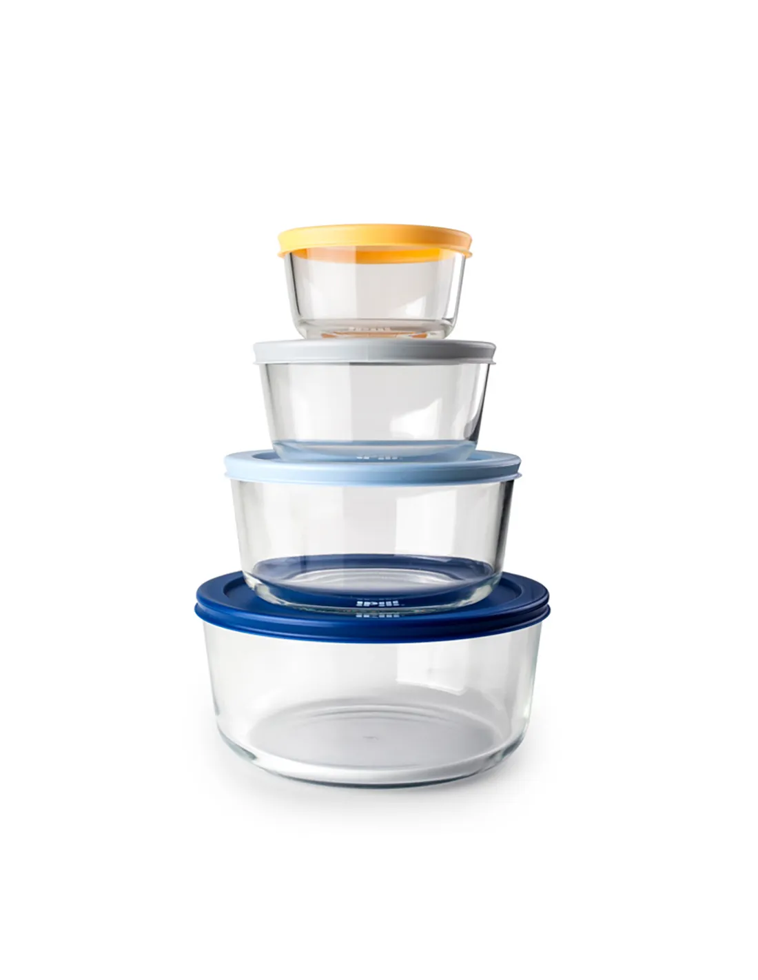ensemble de 4 tuppers ronds