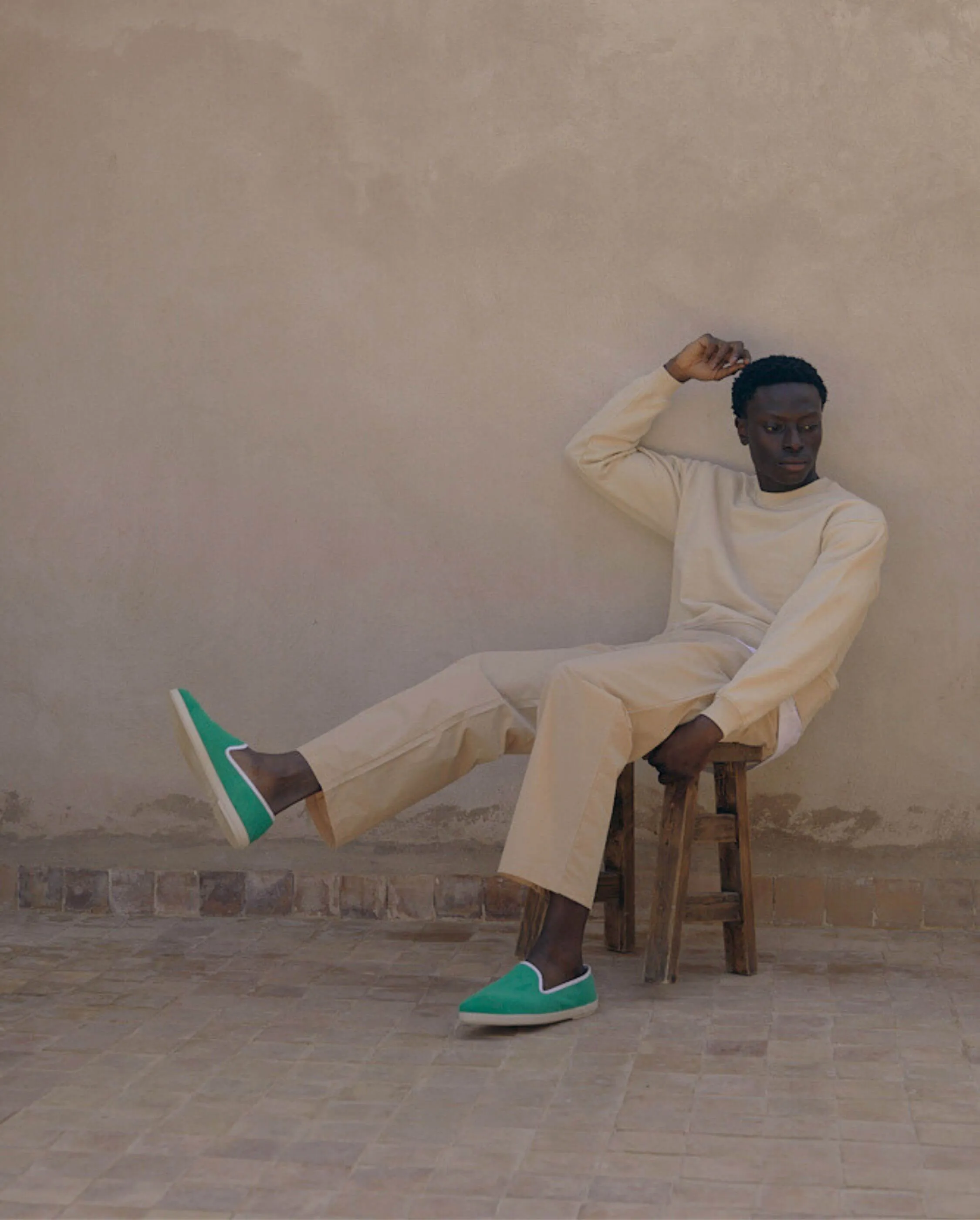 Espadrille homme éponge, menthe