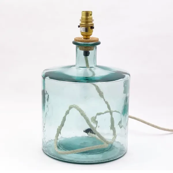 Jarapa Recycled Clear Glass Lamp - Trouva