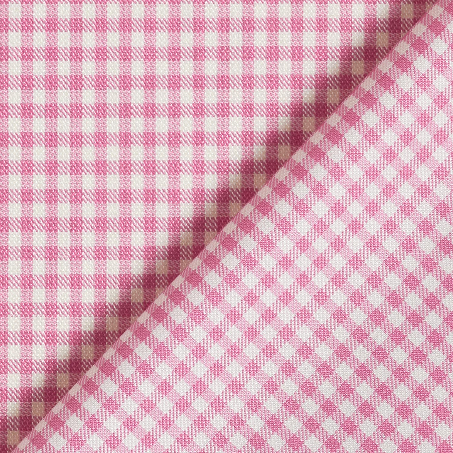 Laine mélangée Carreaux Vichy – ivoire/rose