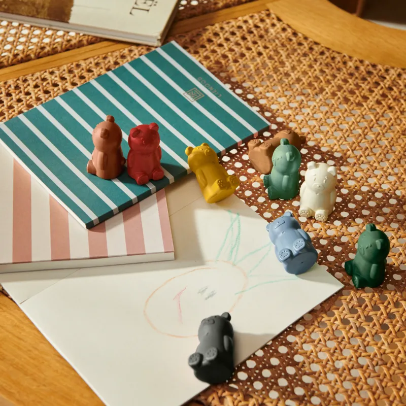 LIEWOOD - BOITE DE 9 CRAYONS MR BEAR WALLACE - littlecasba.com