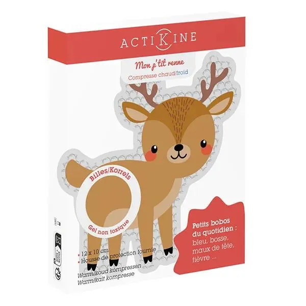 Marque verte Actikiné Compresse chaud/froid billes kids - Renne