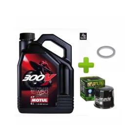 MOTUL 300 V FACTORY LINE ROAD RACING 15W50 + Filtre offert + Joint