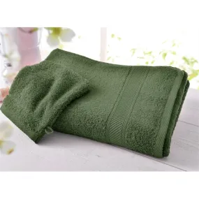 Serviette éponge 420g olive