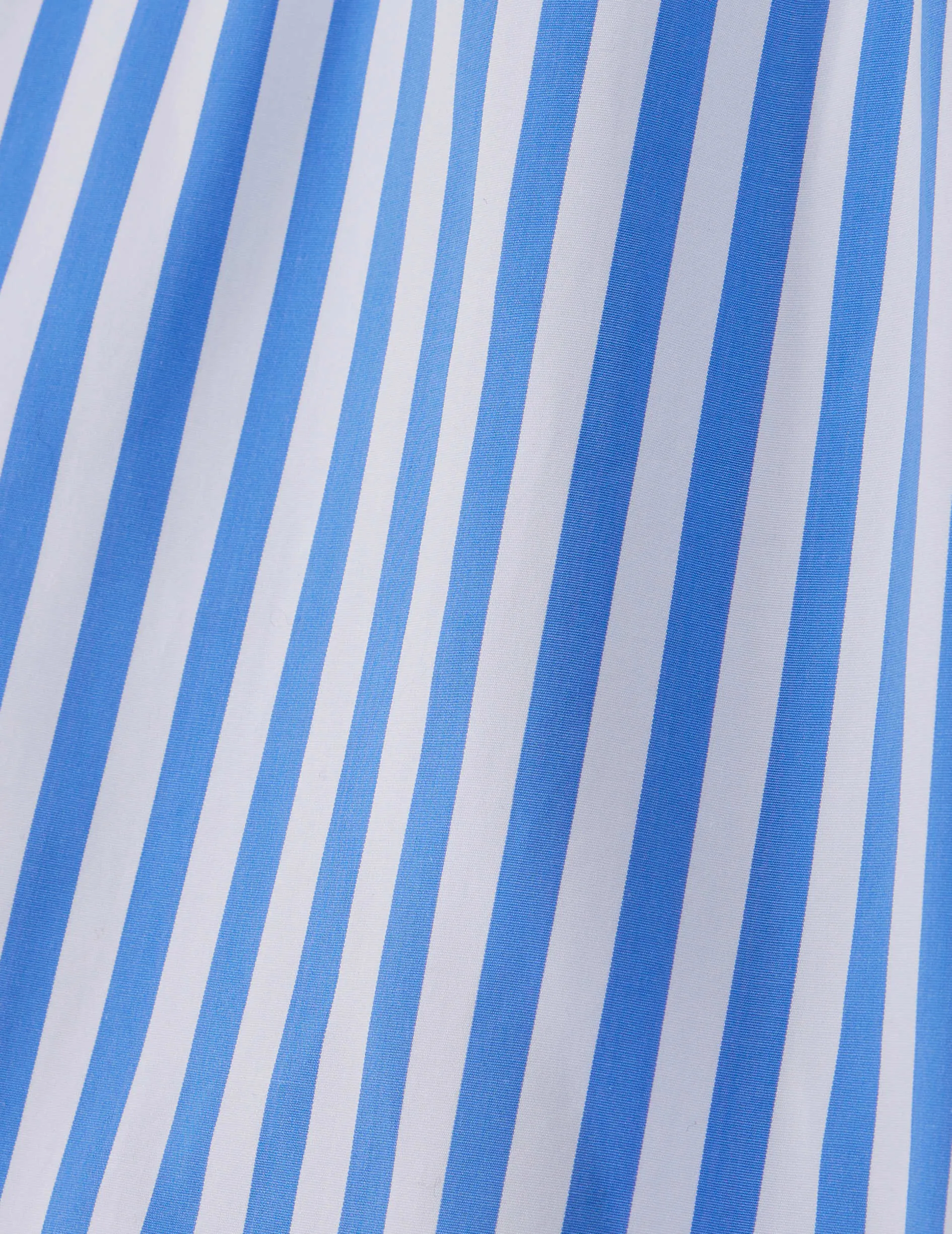 Short Fibbie en popeline rayée bleue