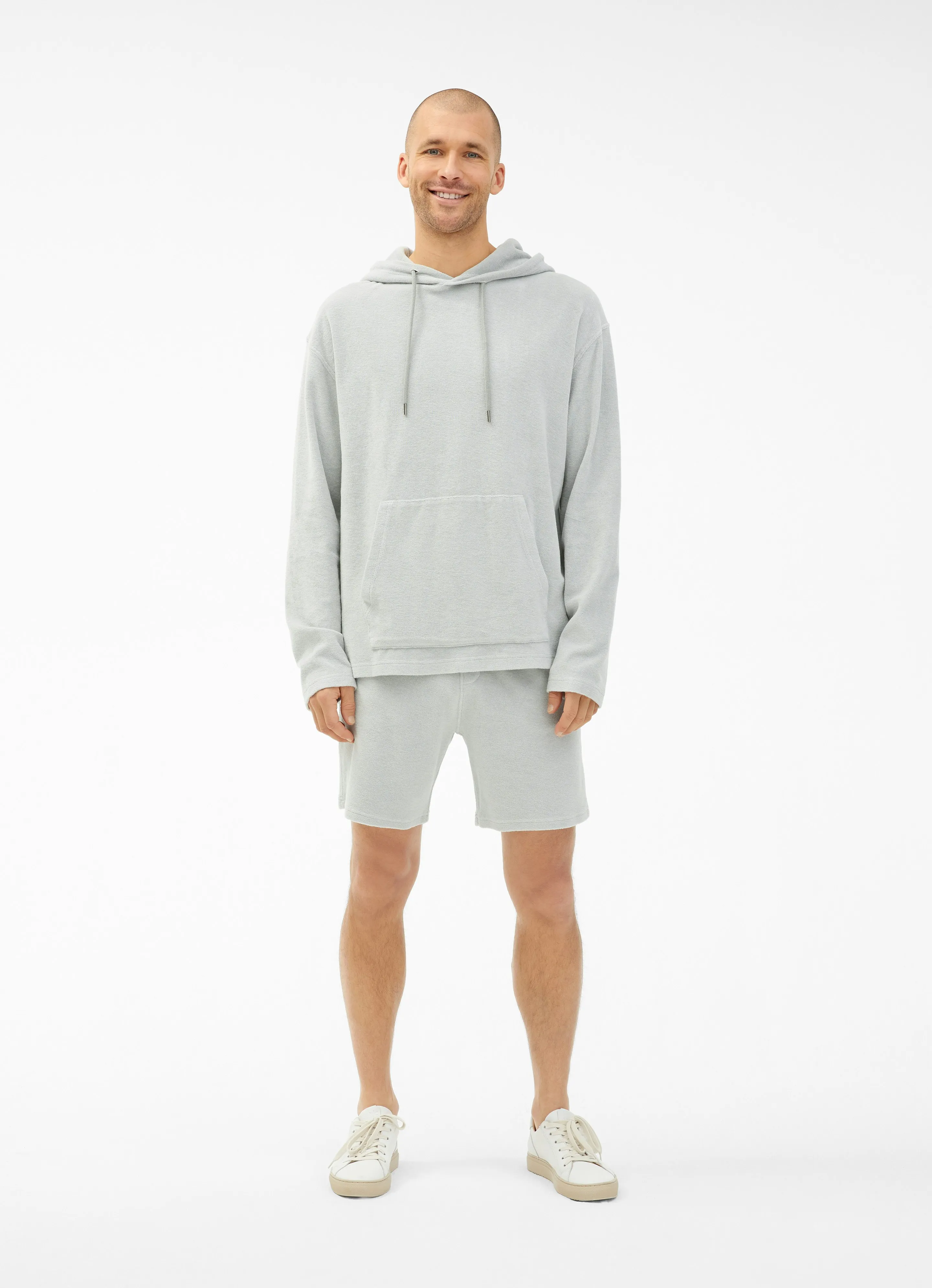 Sweat à capuche en tissu éponge