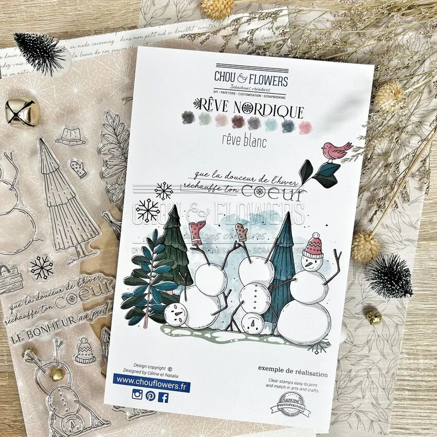 Tampon Clear Chou & Flowers Reve Nordique - Reve Blanc