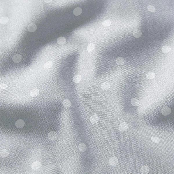 Tissu en coton Cretonne Pois – blanc/argent