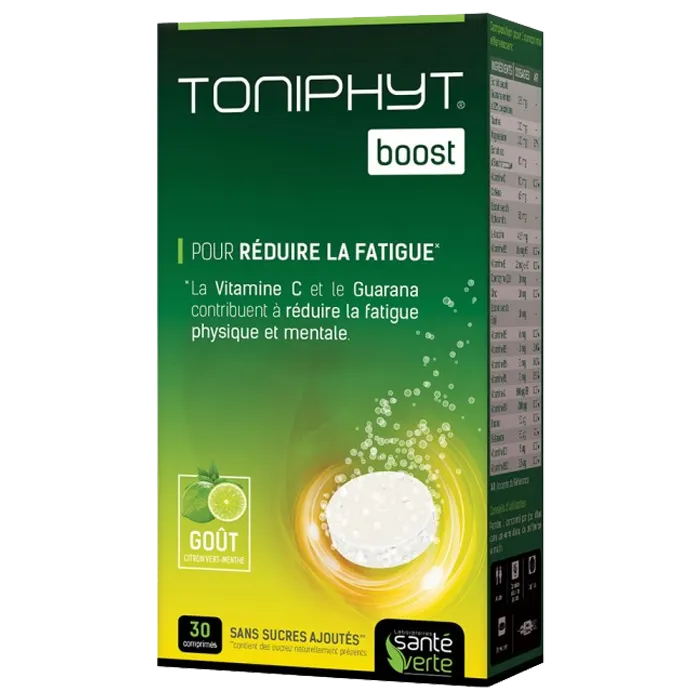 TONIPHYT BOOST - Combattre la Fatigue et Favoriser la Concentration, 30 comprimés | Sante verte  - Parapharmacie Boticinal