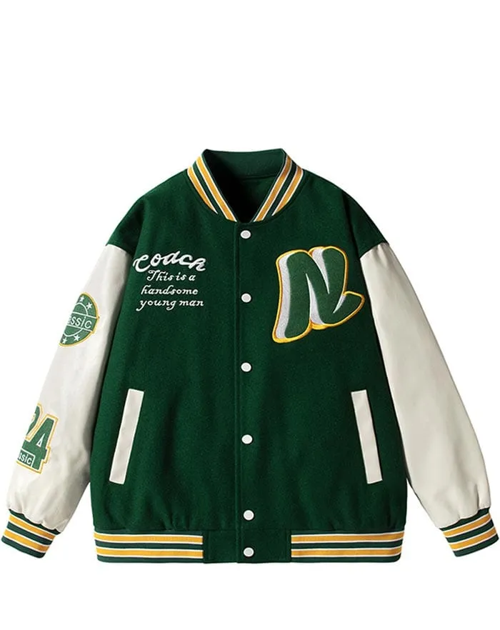 Veste Universitaire Verte Homme